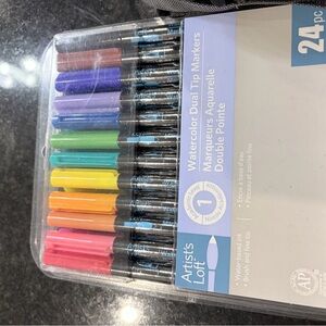 Watercolor Dual Tip Markers - 24 Pack